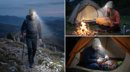 Beanie Hat with Light USB Rechargeable LED