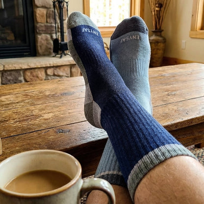 Wool Hiking Socks for Men & Women Lightweight Merino Wool Socks with Cushion -2 pack